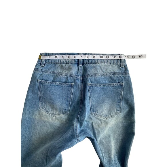 Chelsea & Violet High Rise Distressed Floral Embroidered Mom Jeans 28 Country - Picture 10 of 16